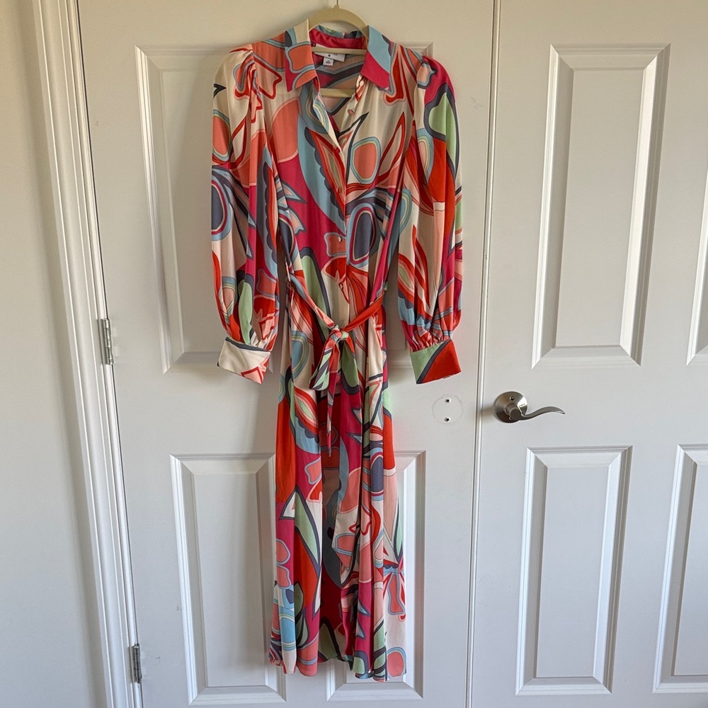Alexis for Target Mied Floral Long Sleeve Robe Dress Size XS - Picture 2 of 13